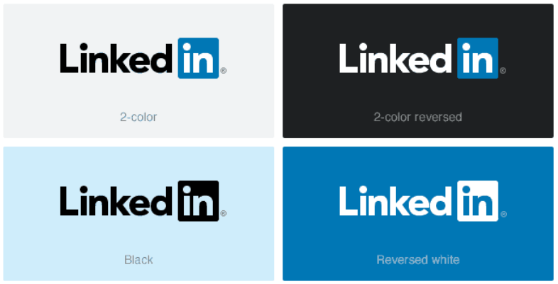 Exemplo de aplicação do logo Linkedin - texto 4 erros ao escolher os núcleos da marca